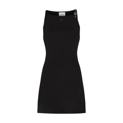 Courrèges Neckline rib knit dress