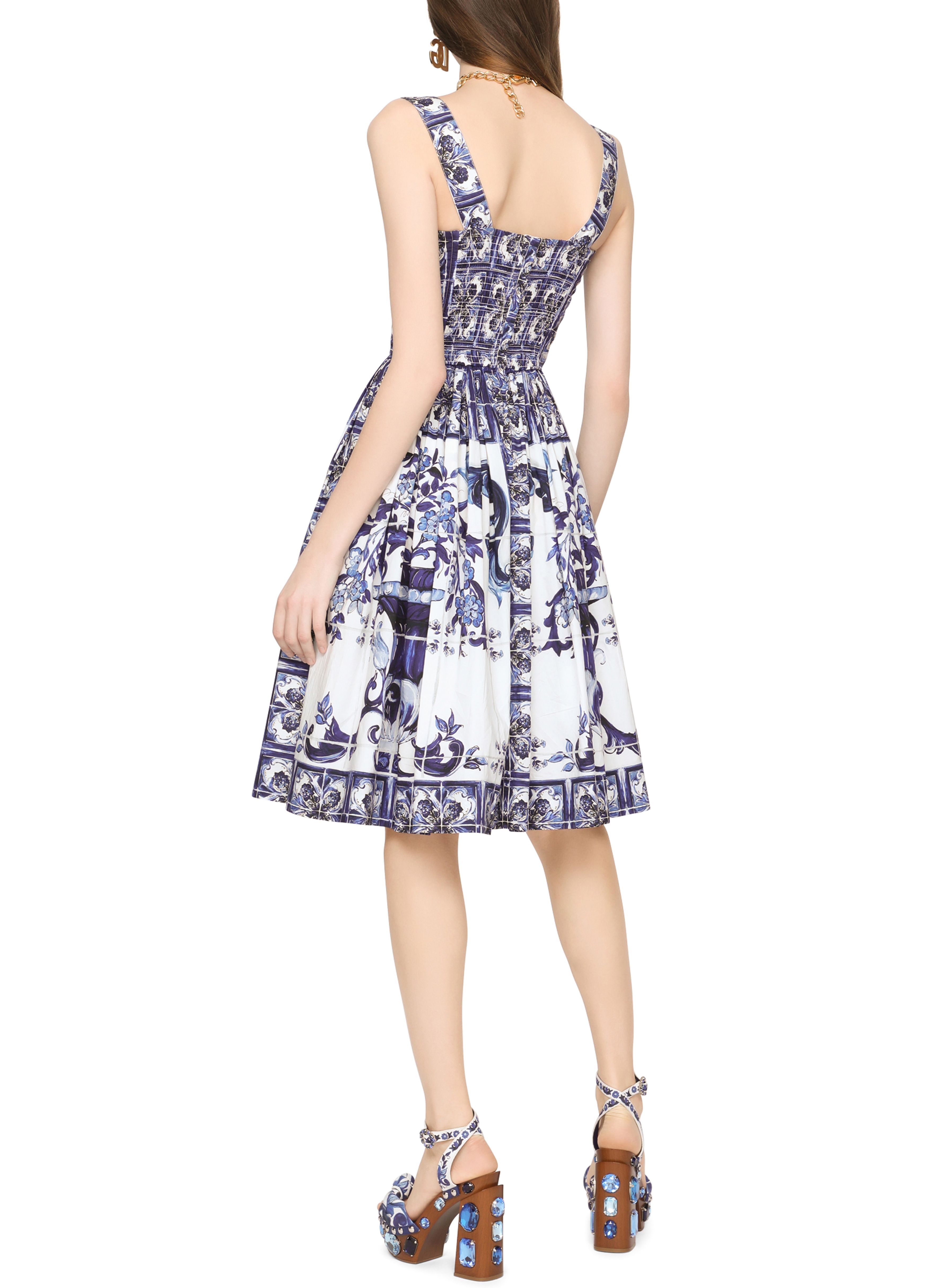 Dolce & Gabbana Majolica midi corset dress