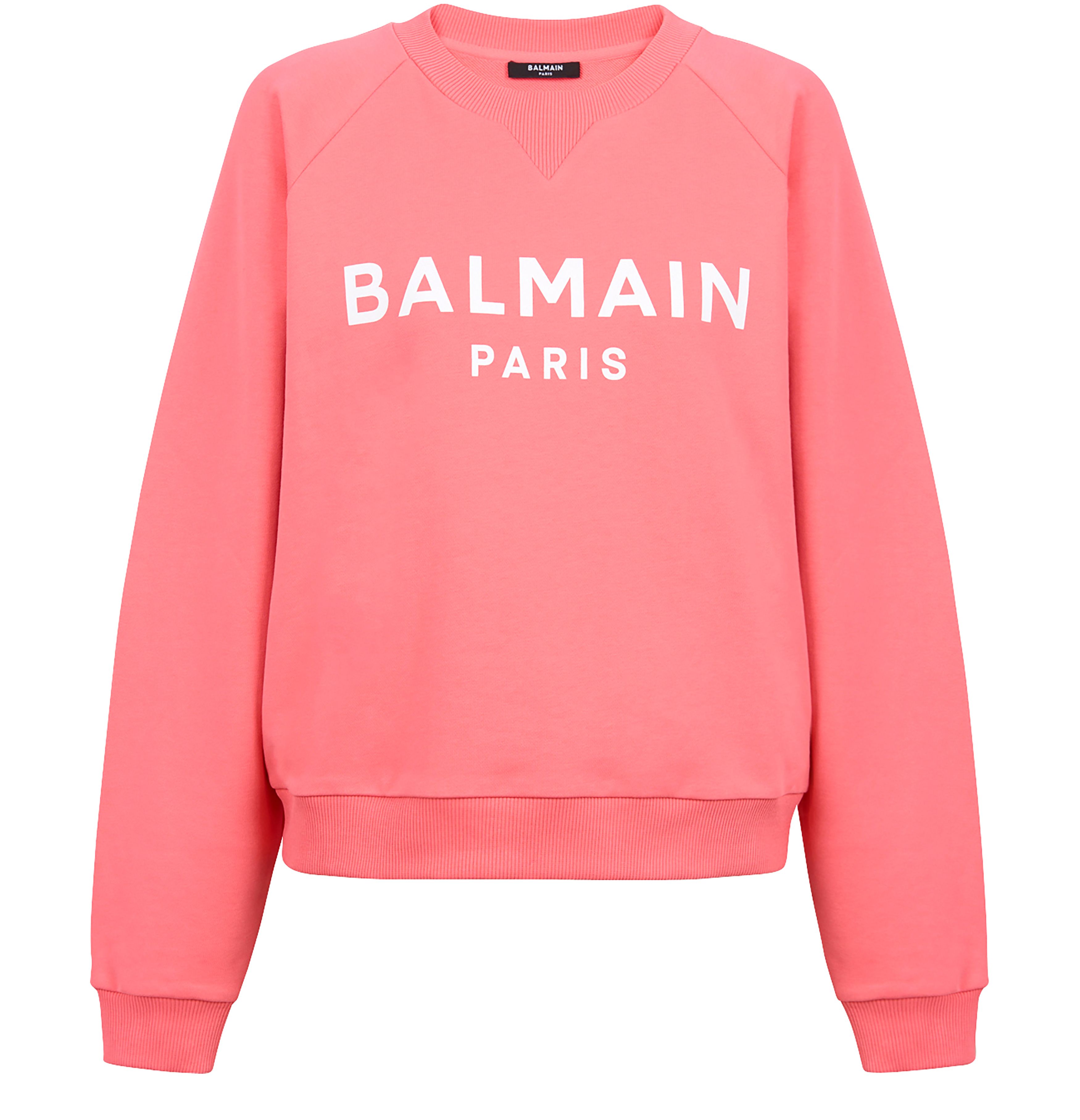 Balmain Cotton sweatshirt with logo print