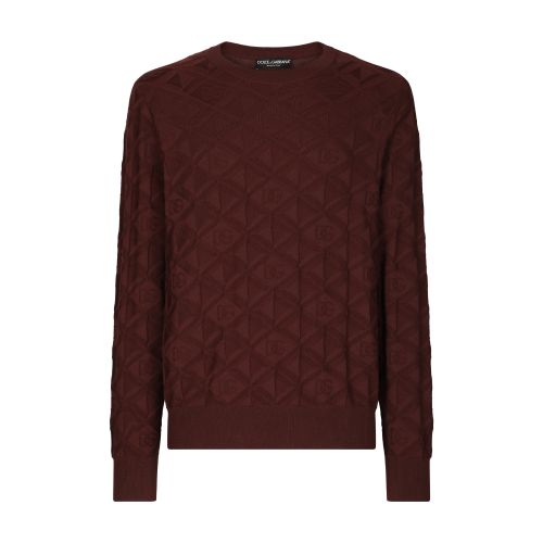 Dolce & Gabbana 3D silk jacquard round-neck sweater