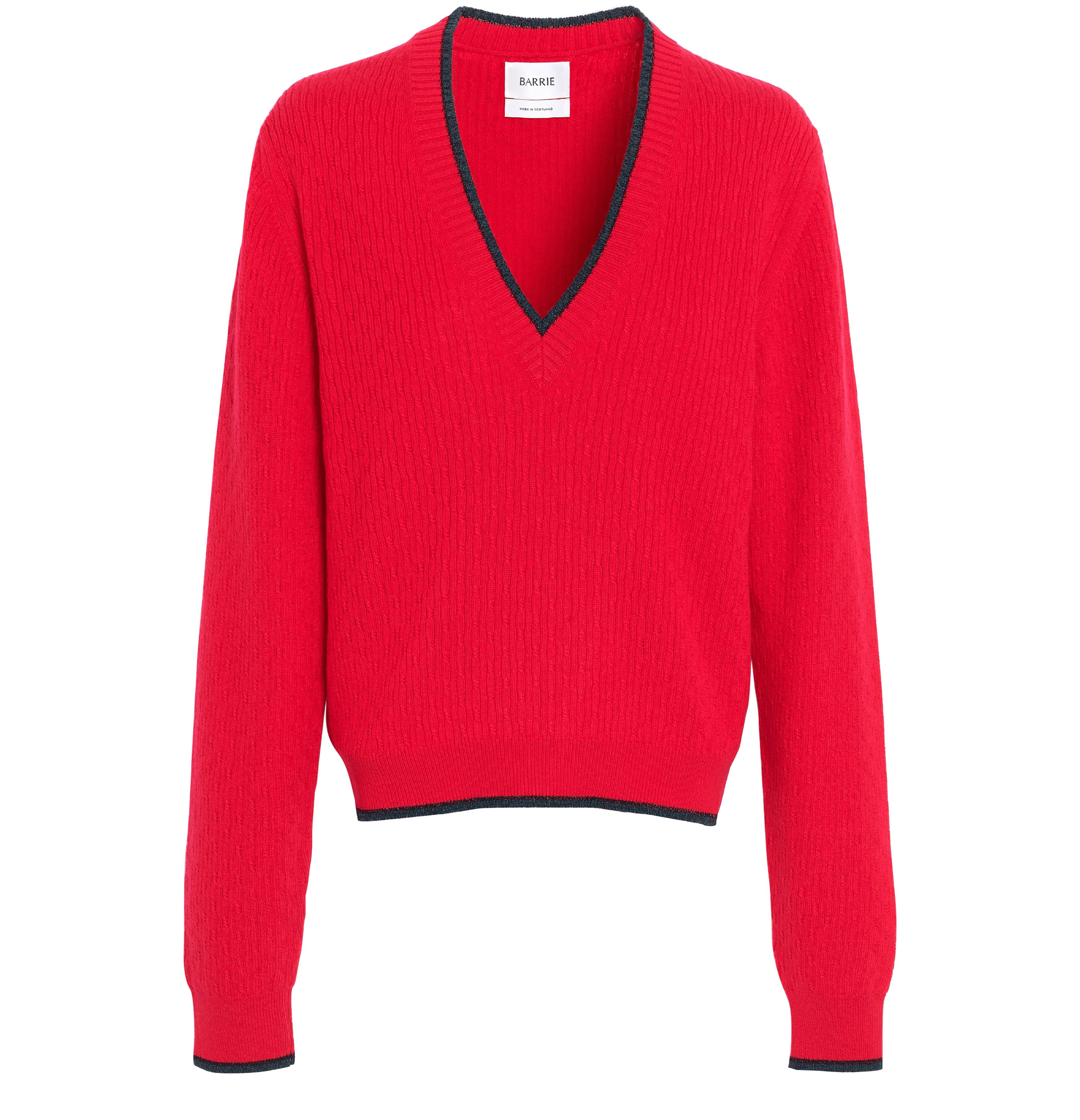 Barrie V-neck jumper in lightweight cashmere