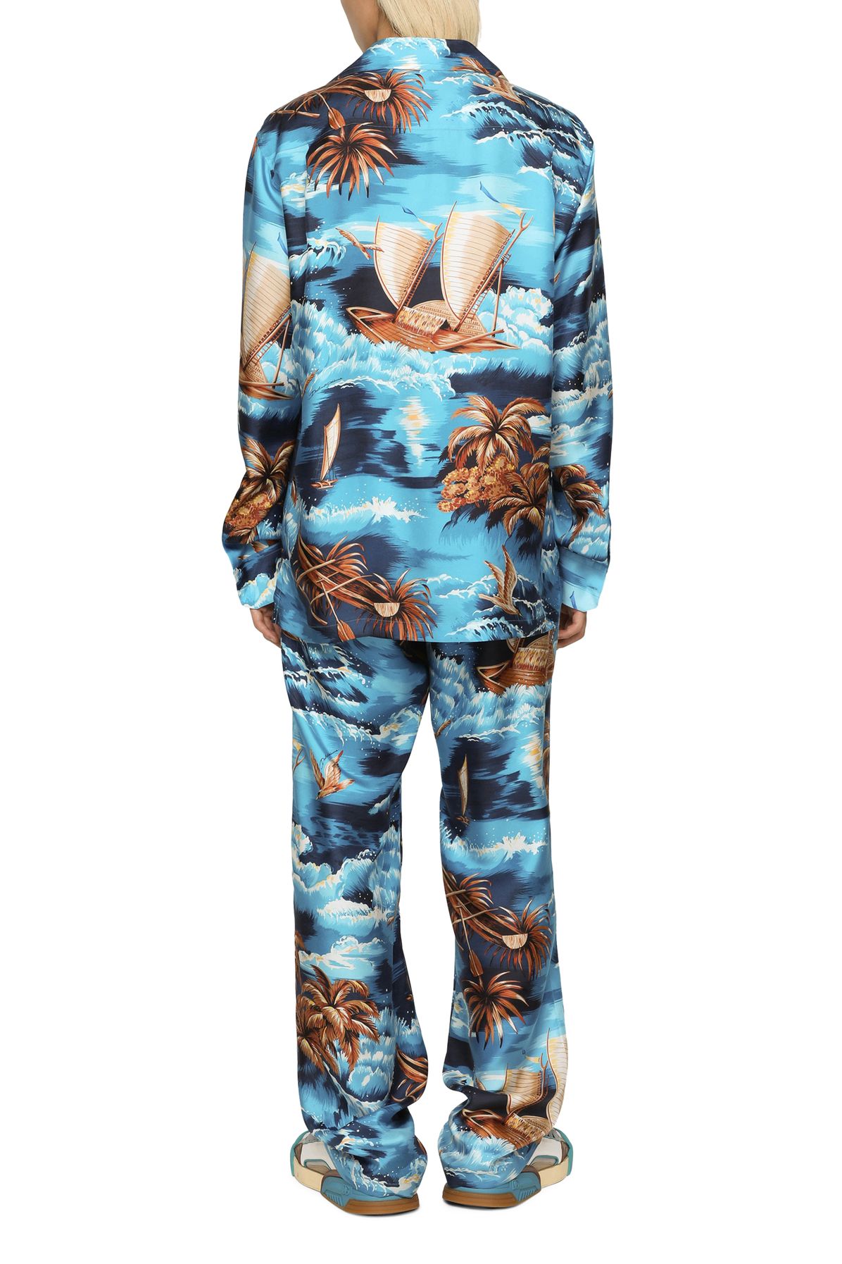 Dolce & Gabbana Hawaiian-print silk jogging pants