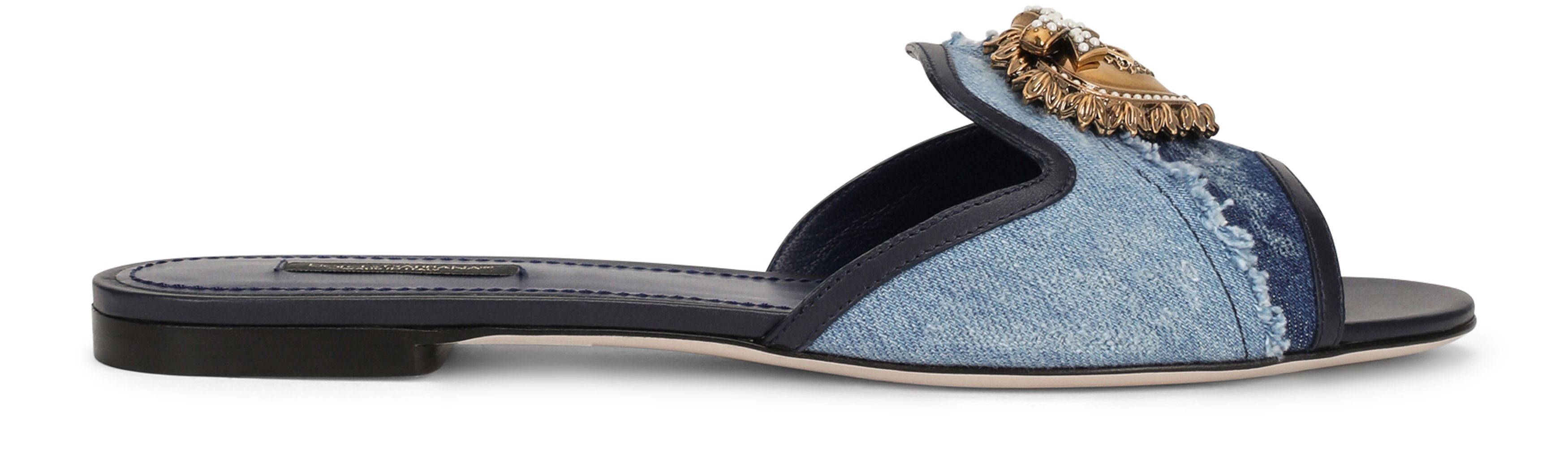 Dolce & Gabbana Patchwork denim Devotion Slides