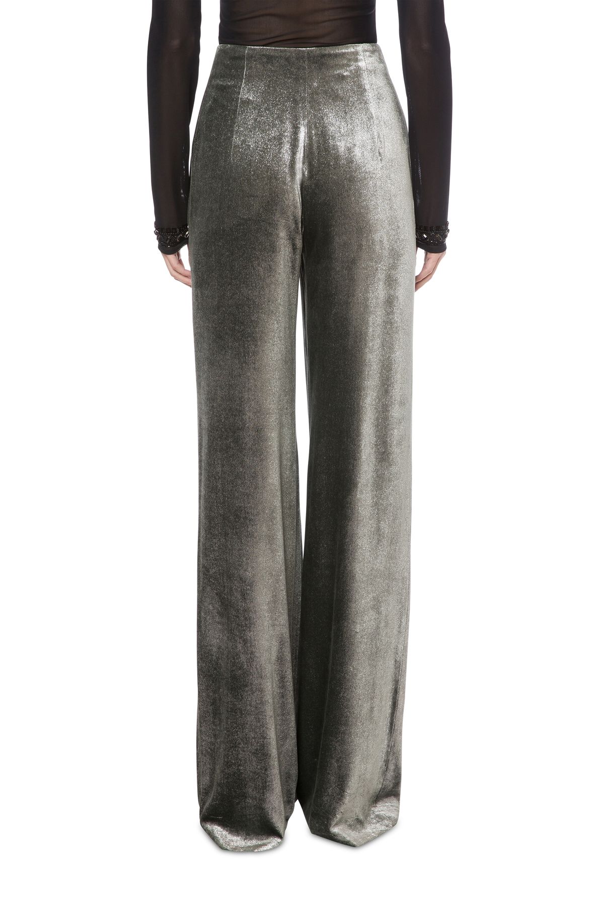 Alberta Ferretti Velvet palazzo trousers