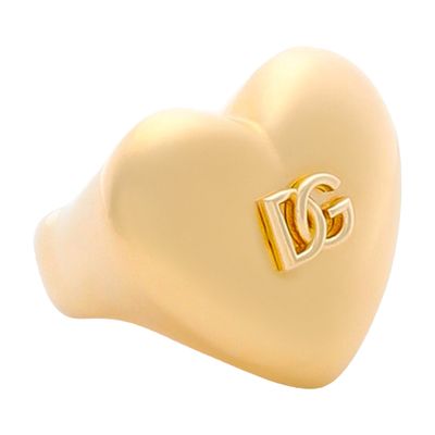 Dolce & Gabbana Heart ring with embossed DG logo