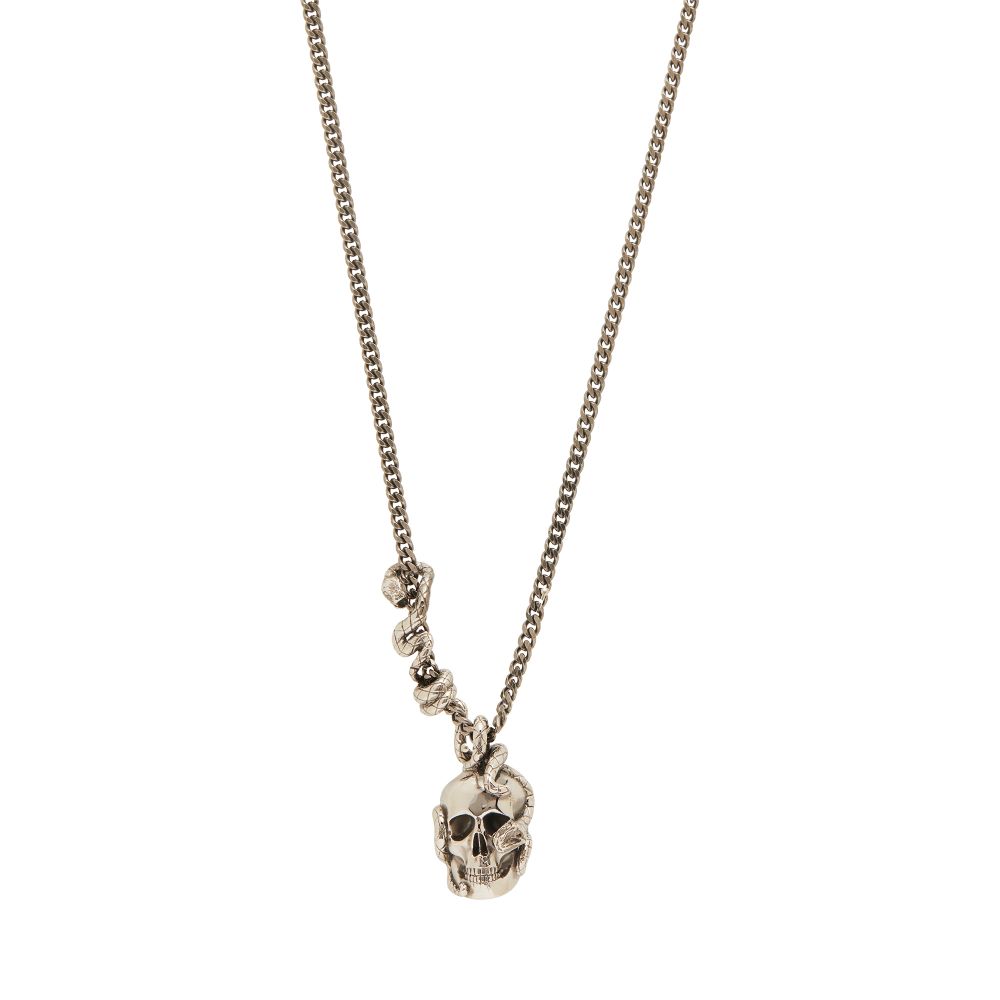 Alexander McQueen Skull And Snake Necklace