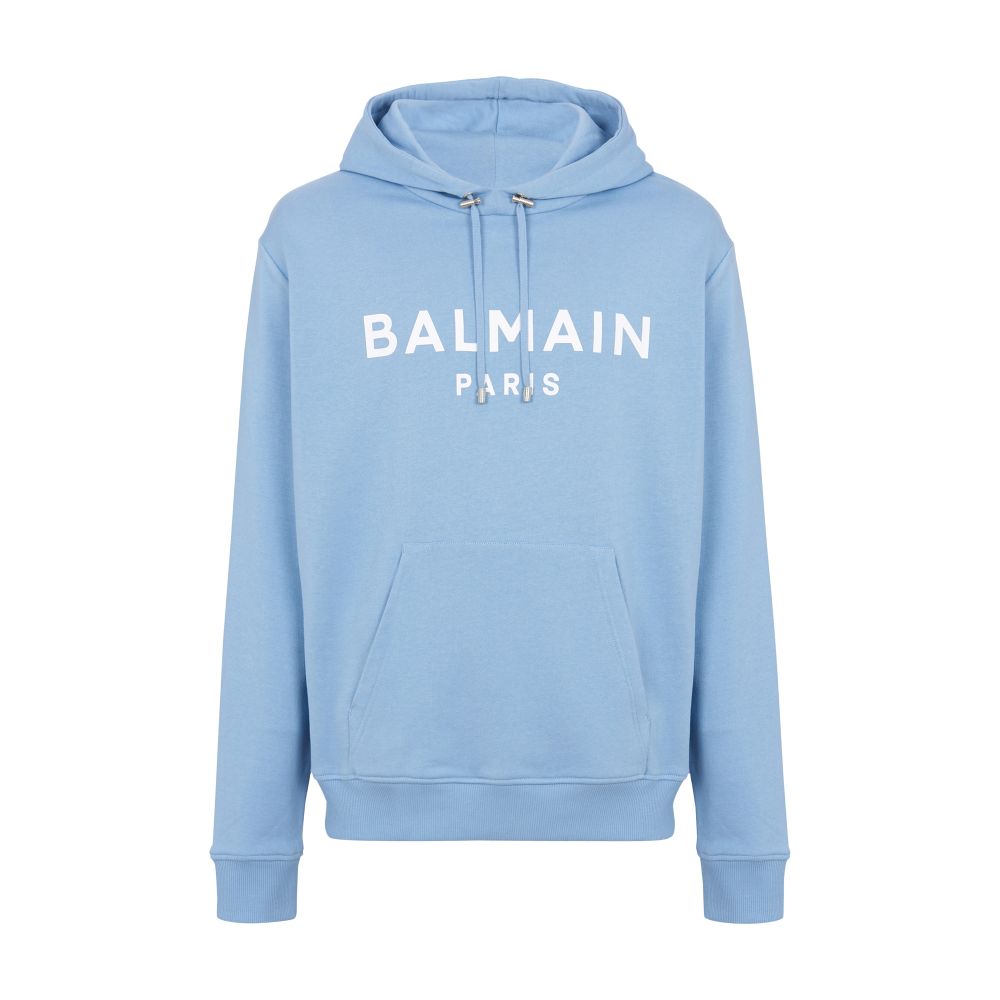 Balmain Balmain logo printed cotton hoodie