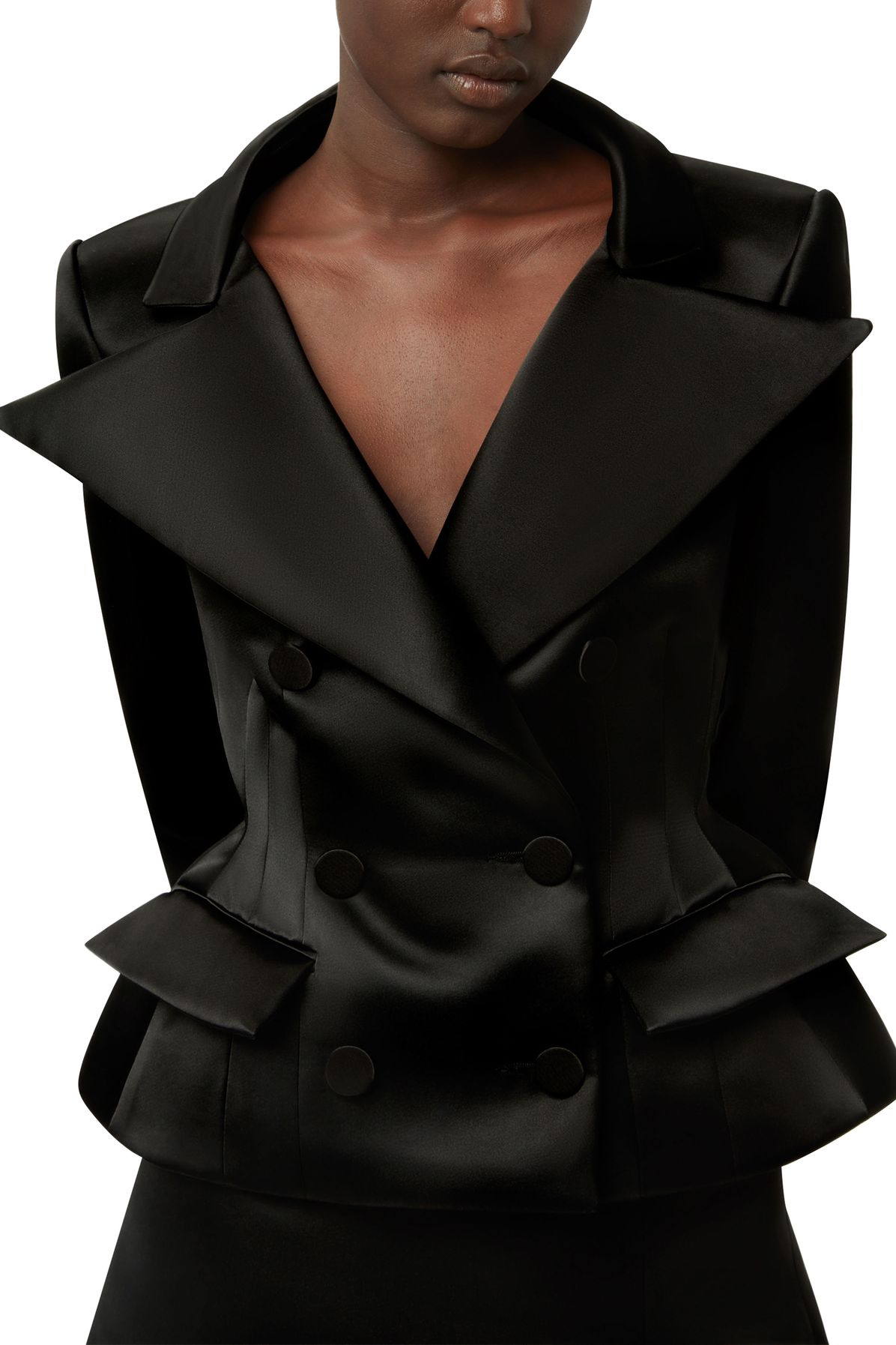 Nina Ricci Satin peplum blazer