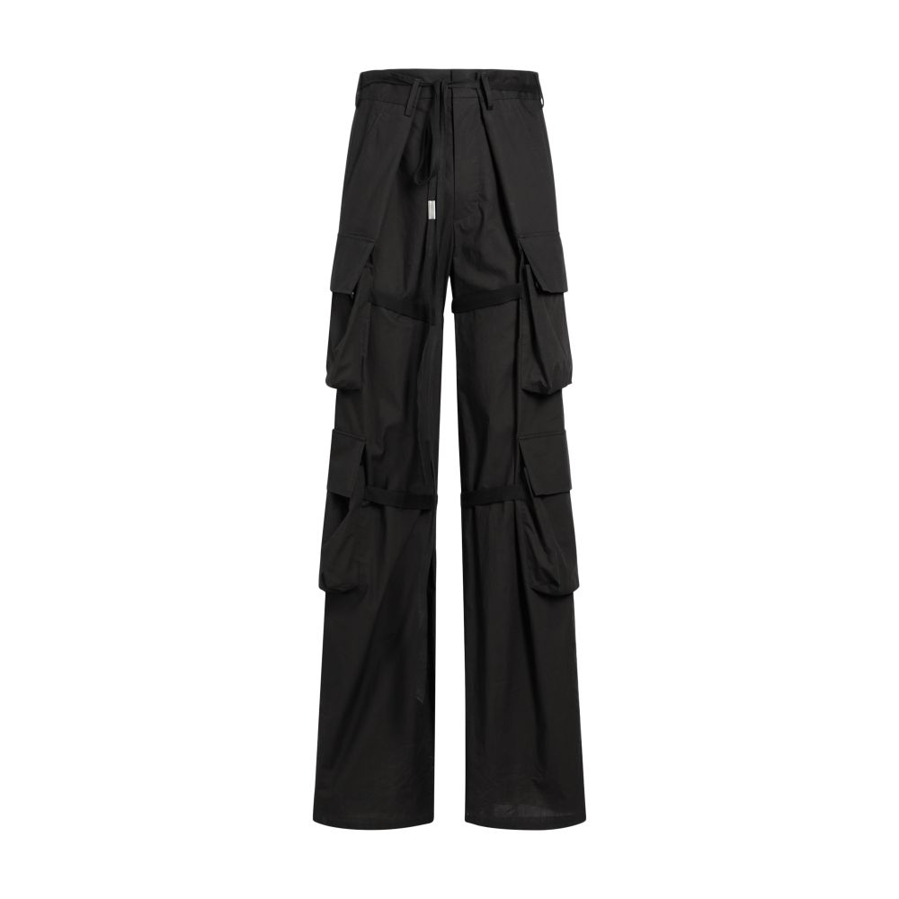 Ann Demeulemeester Florimond cargo pants light crumpled cotton