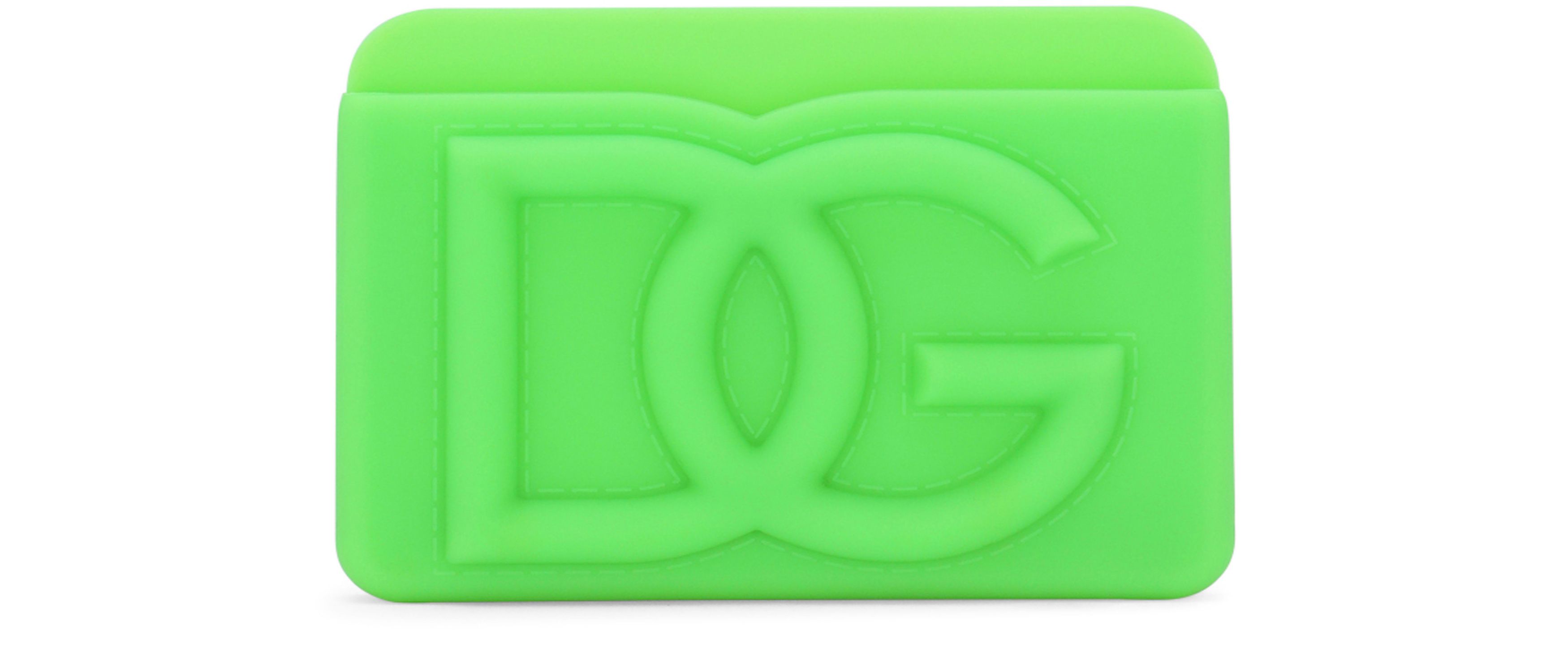 Dolce & Gabbana Rubber card holder with embossed logo