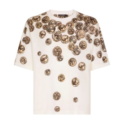 Dolce & Gabbana Coin Print Cotton T-Shirt