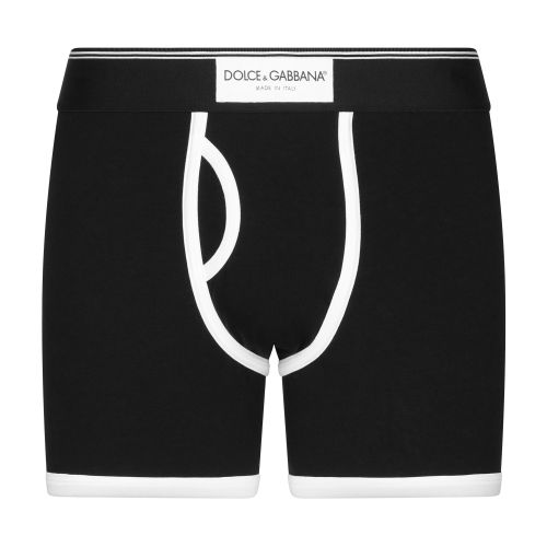 Dolce & Gabbana Long-leg two-way stretch cotton boxers with print