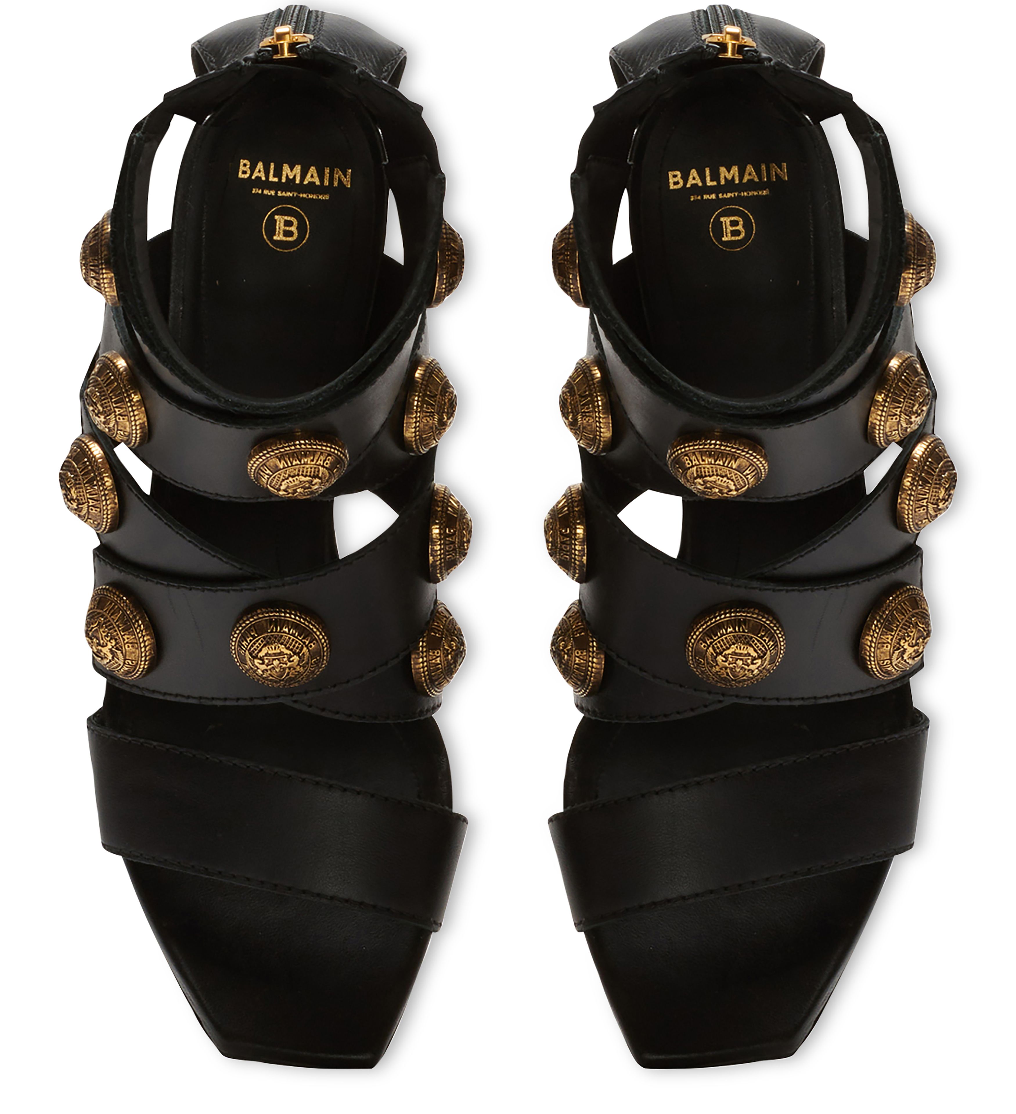 Balmain Alma leather sandals