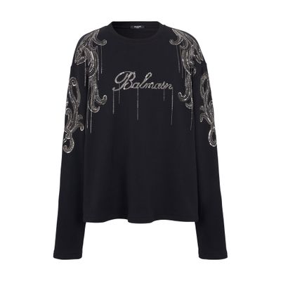 Balmain Balmain Signature Embroidered Chains Sweatshirt