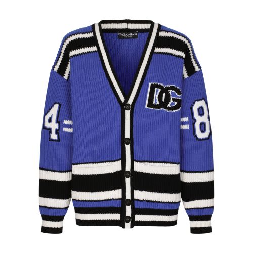 Dolce & Gabbana Cotton cardigan with inlaid DG logo