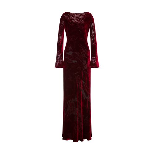 Alberta Ferretti Devoré velvet dress