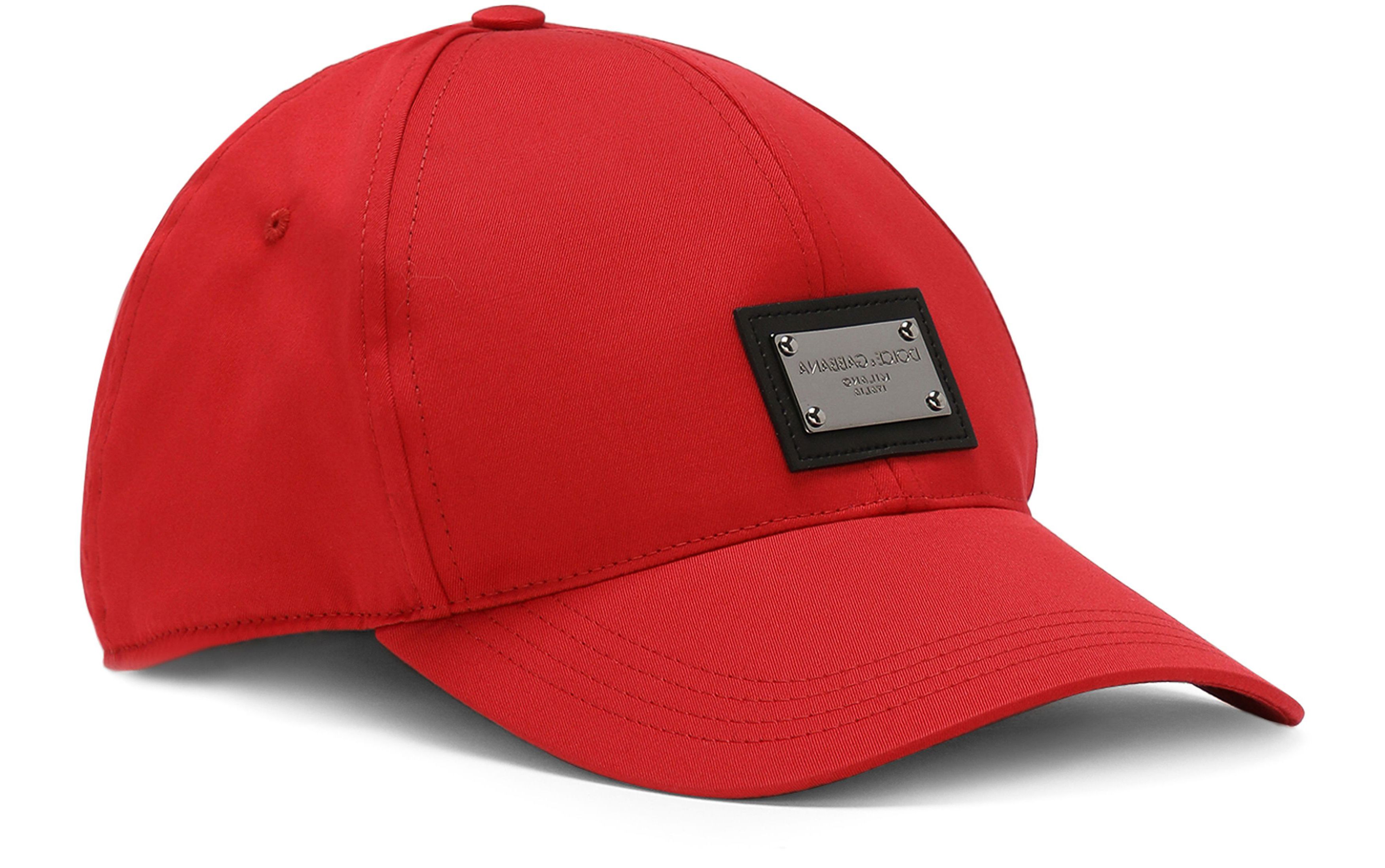 Dolce & Gabbana Cotton baseball cap with logo tag