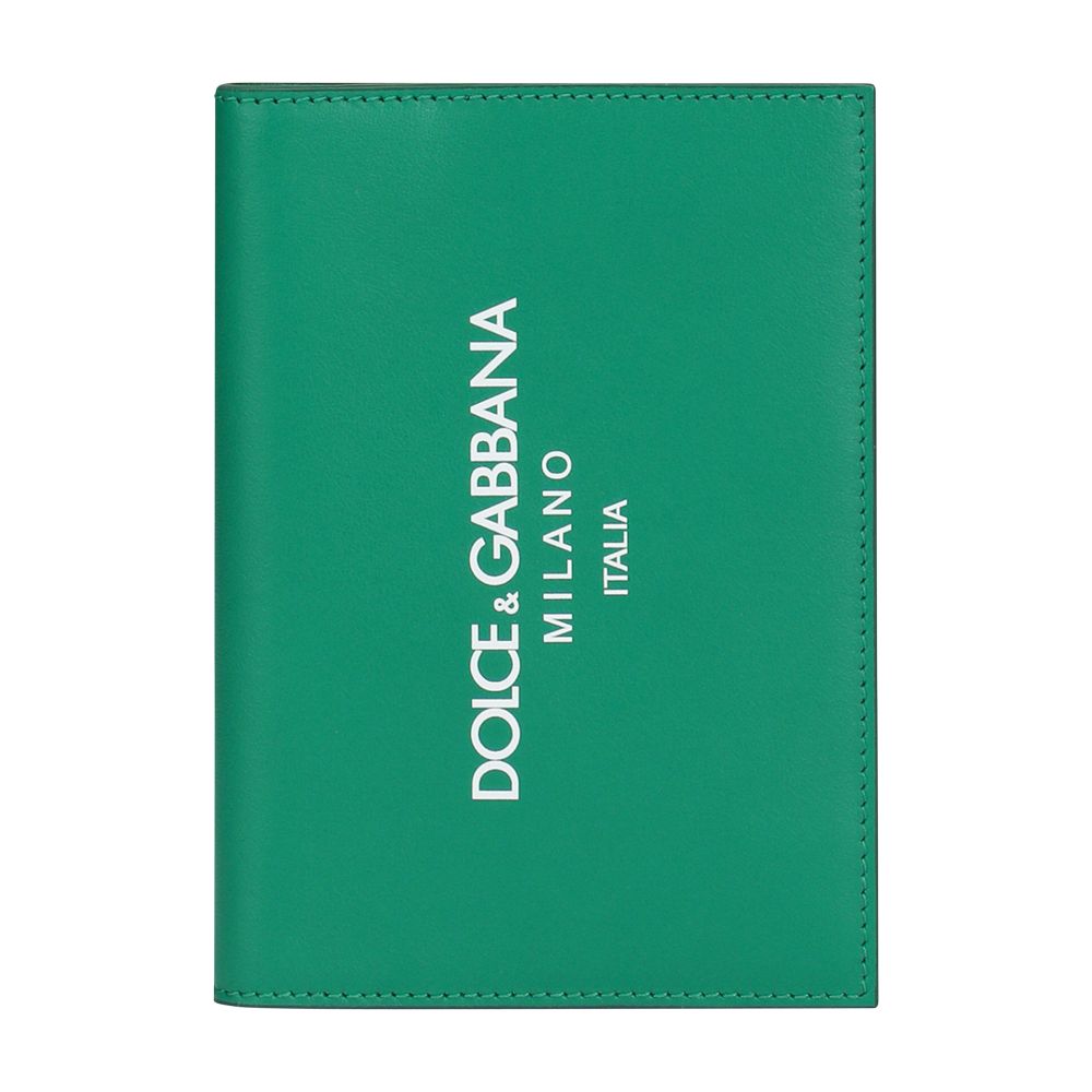 Dolce & Gabbana Calfskin passport holder with logo