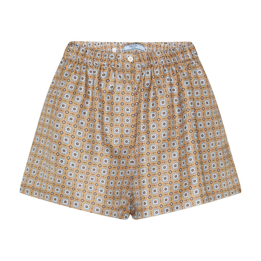 Prada Checkered silk short