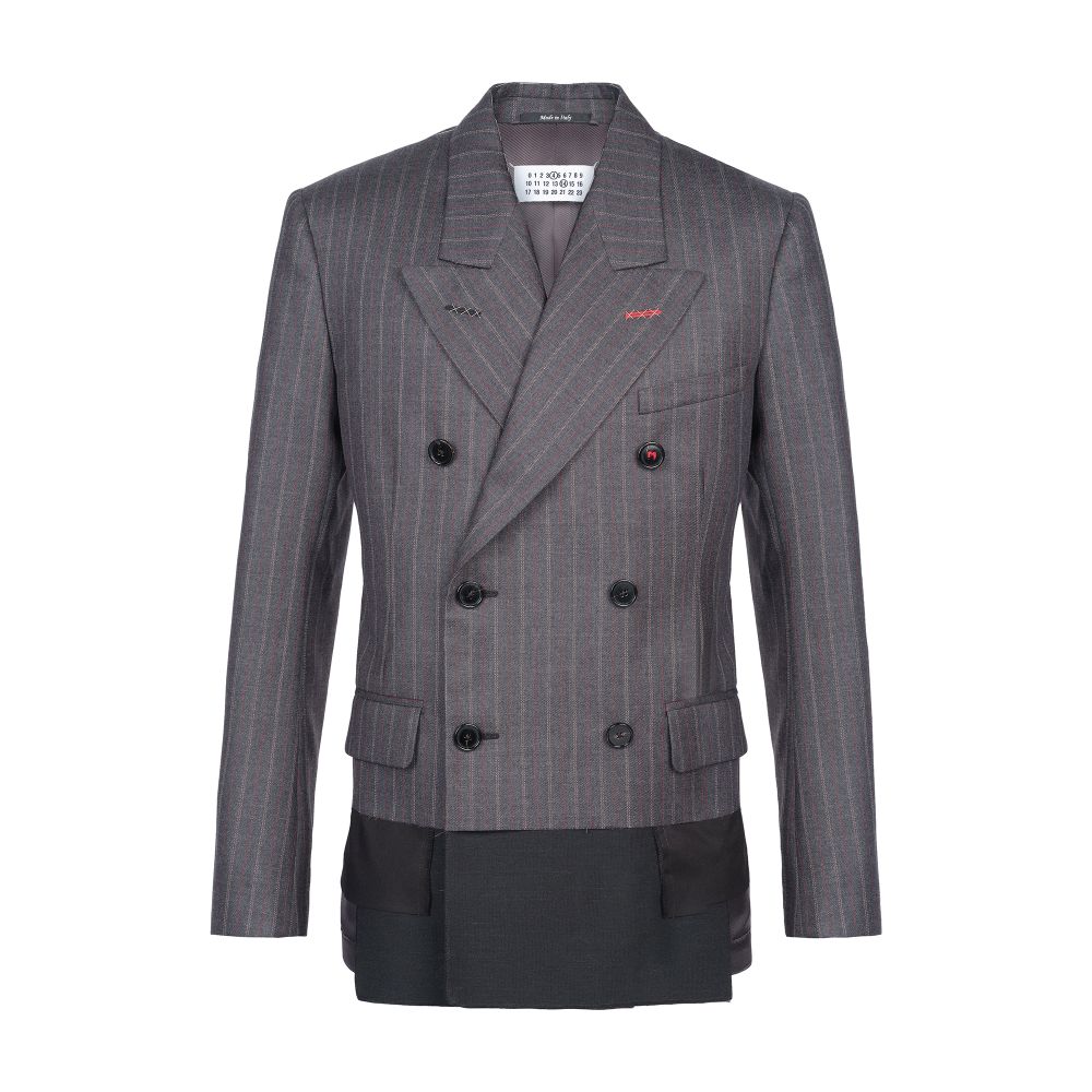 Maison Margiela Spliced Pinstripe Wool Blazer