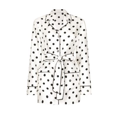 Dolce & Gabbana Polka-dot long-sleeved pajama shirt