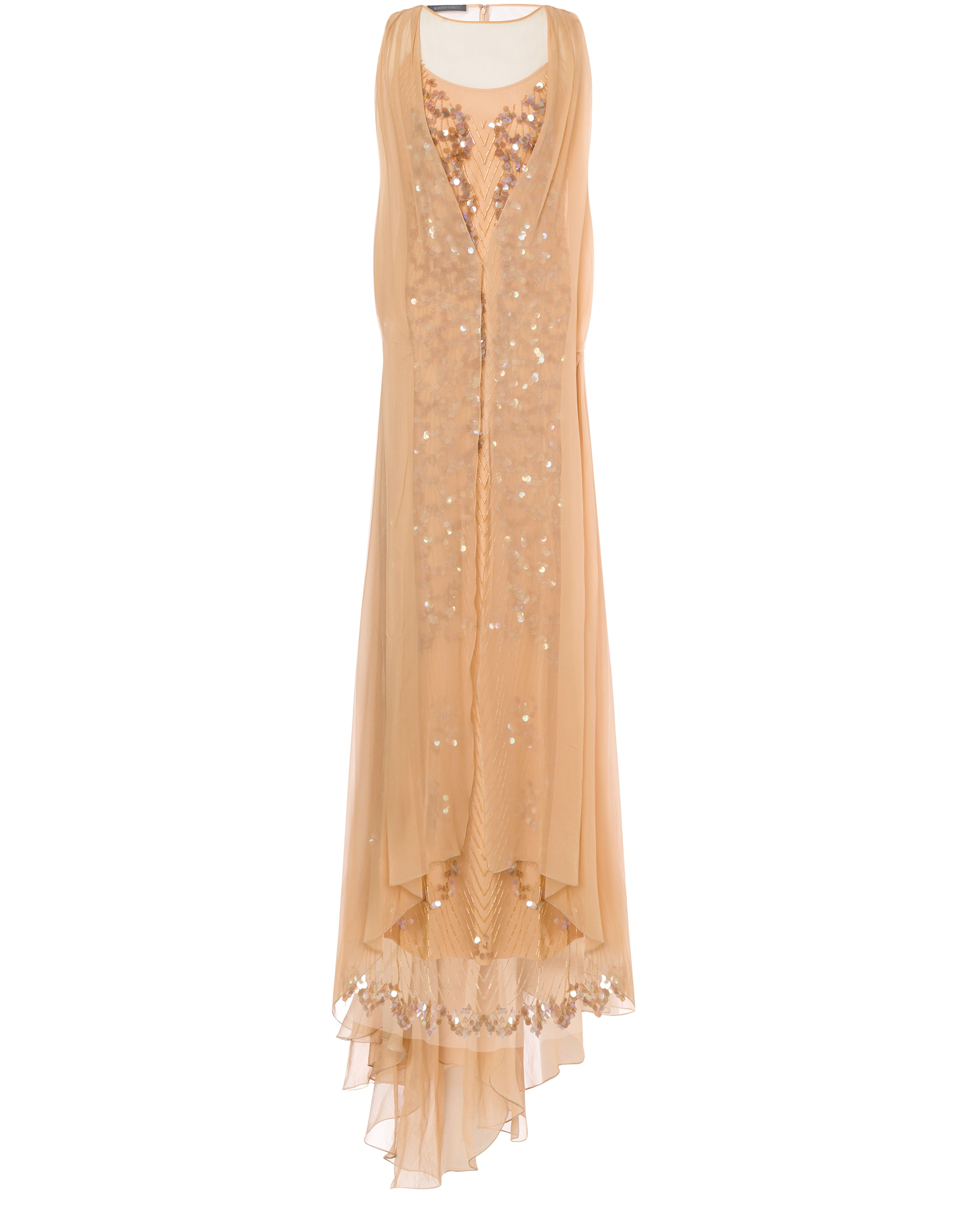 Alberta Ferretti Long dress in sequins and organic chiffon.