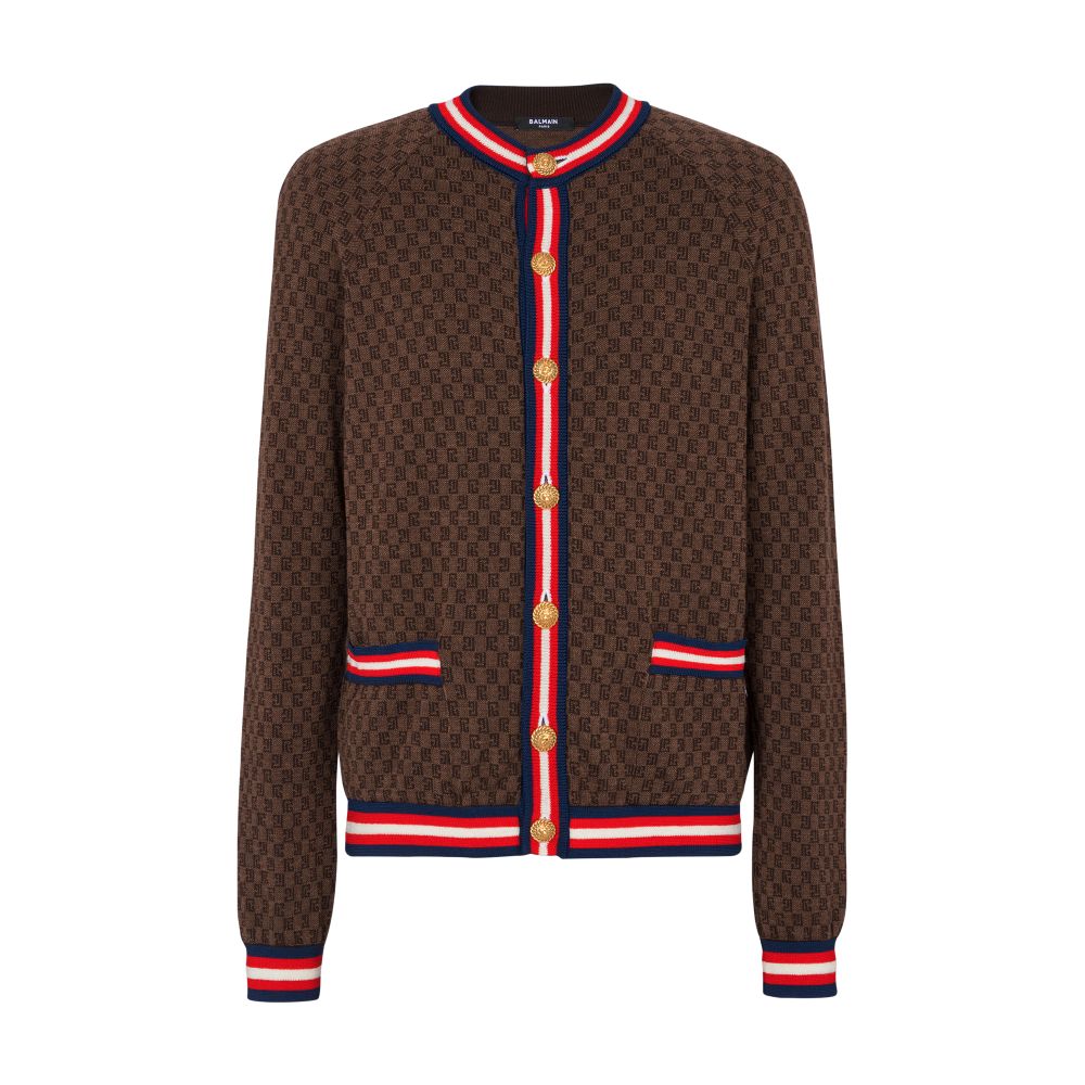 Balmain Woollen monogram cardigan