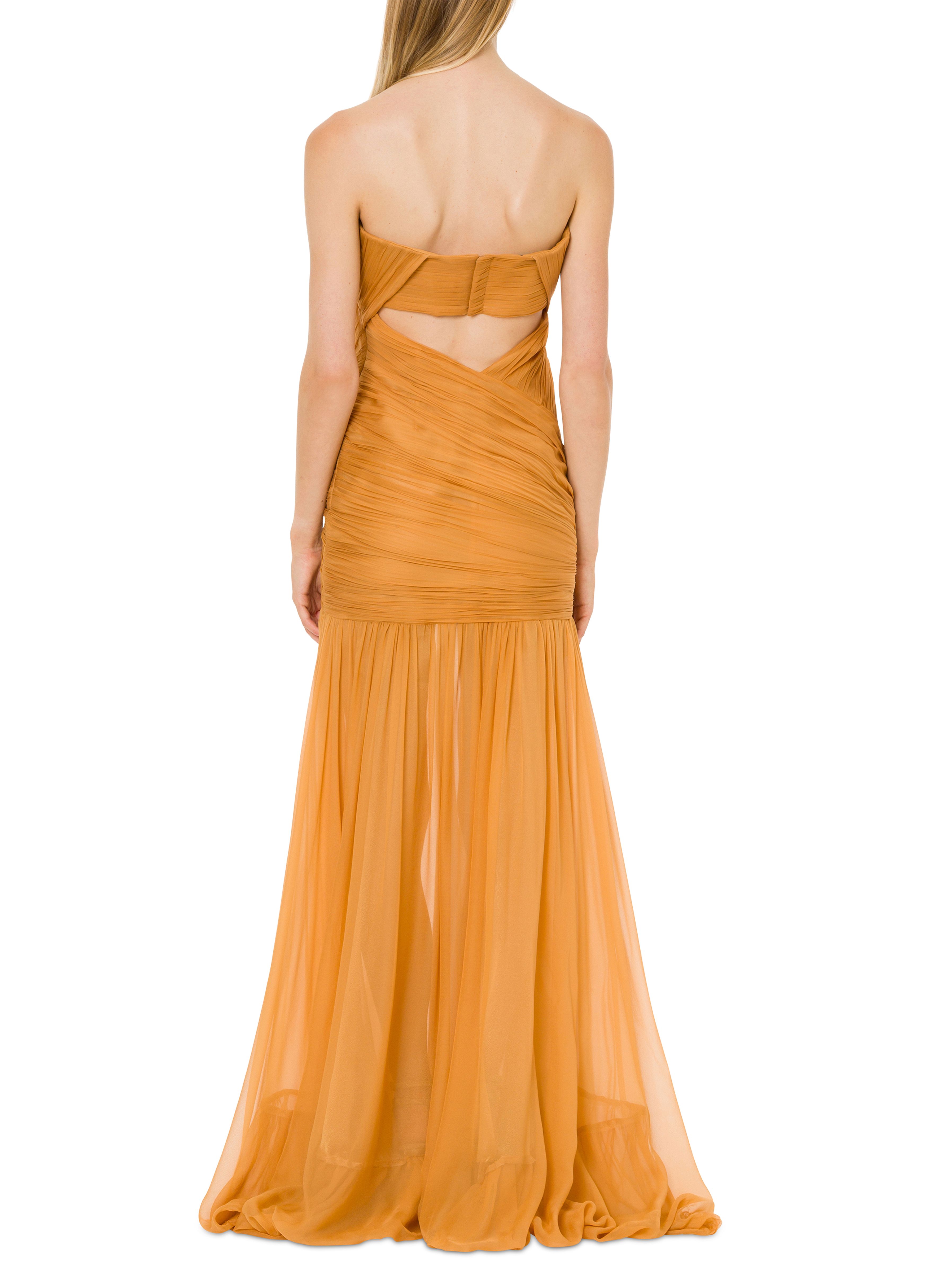 Alberta Ferretti Organic chiffon dress with cut-out