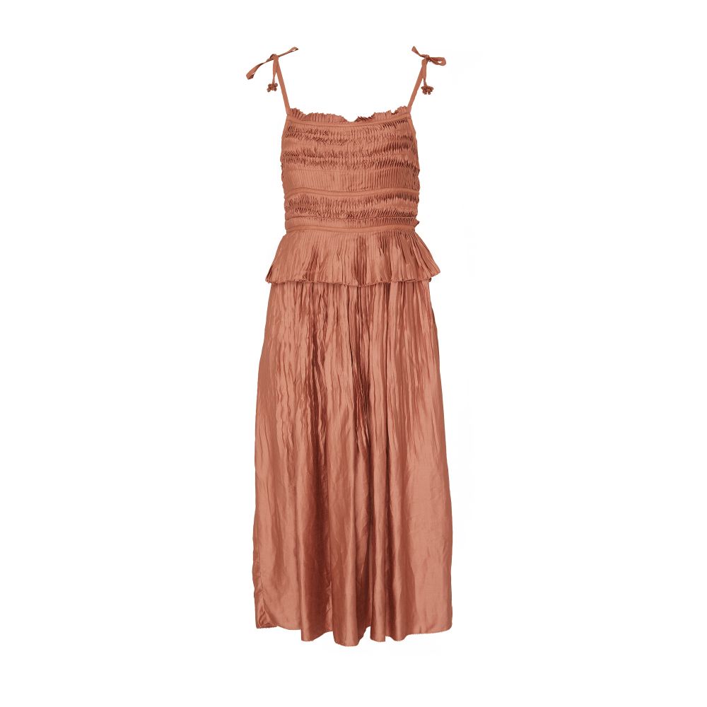  Ramie poly satin tank dress