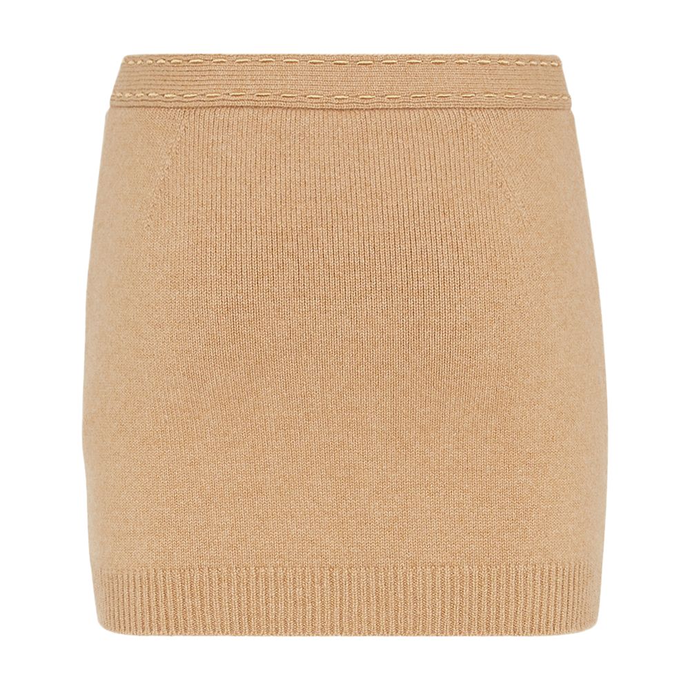 FENDI Short fitted skirt. Ribbed edge