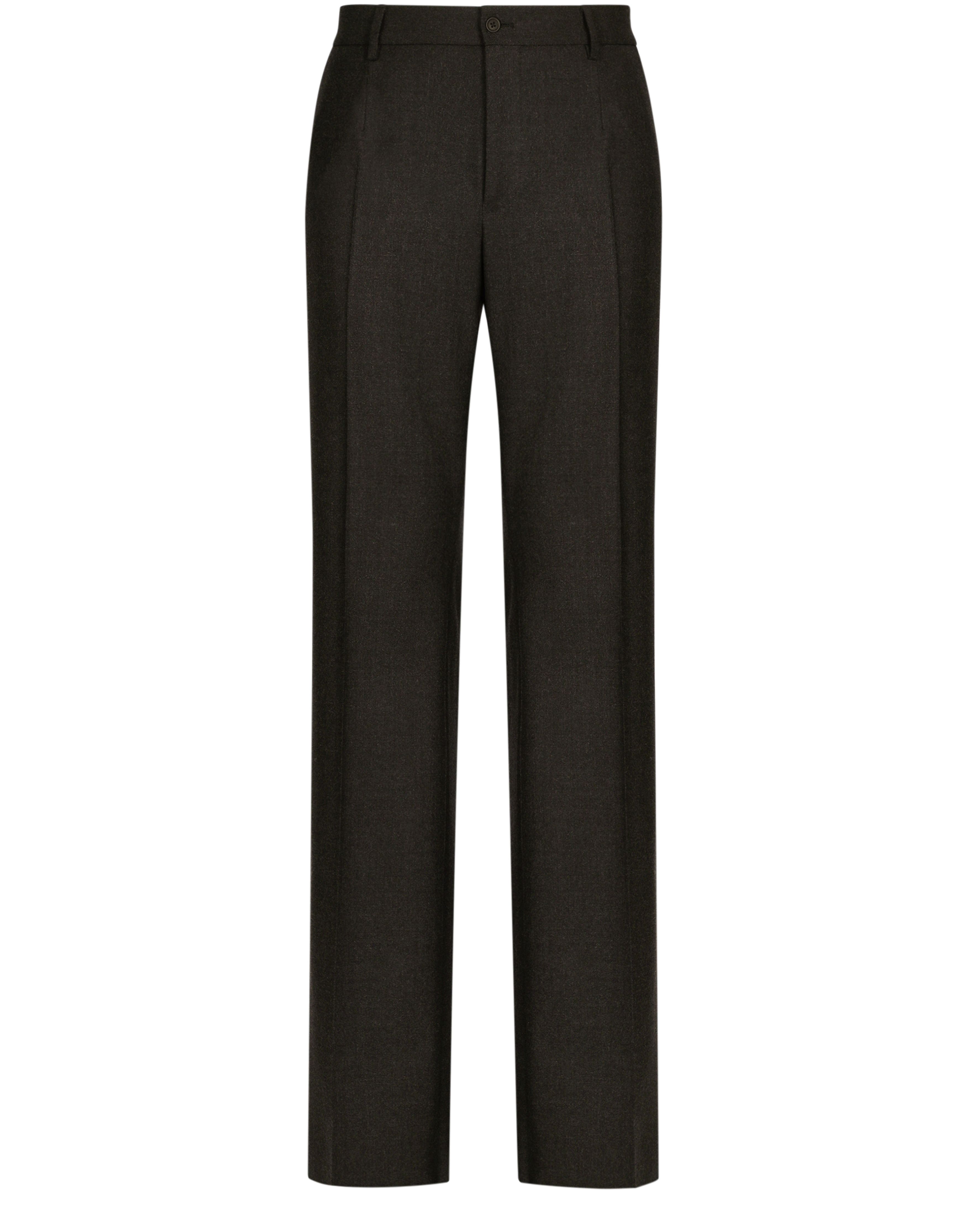 Dolce & Gabbana Stretch flannel straight-leg pants