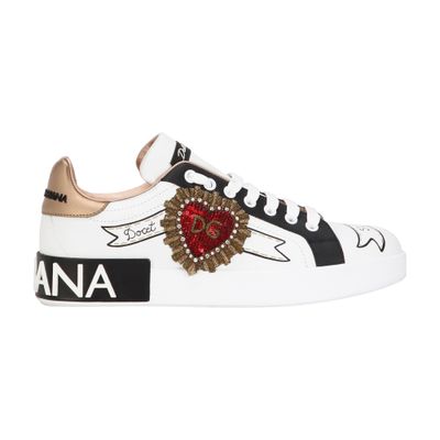 Dolce & Gabbana Calfskin Portofino sneakers with embroidery