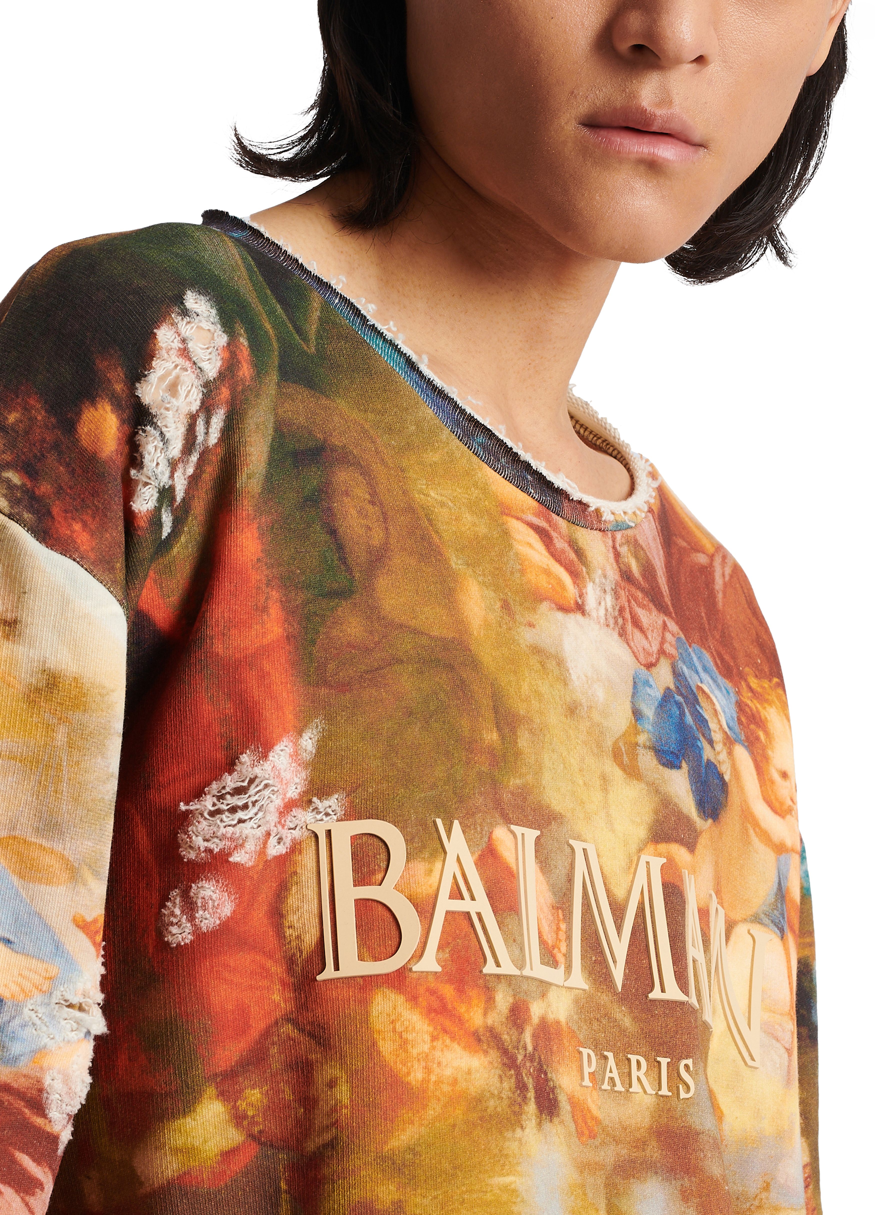 Balmain Sky print trompe-l'oeil sweatshirt