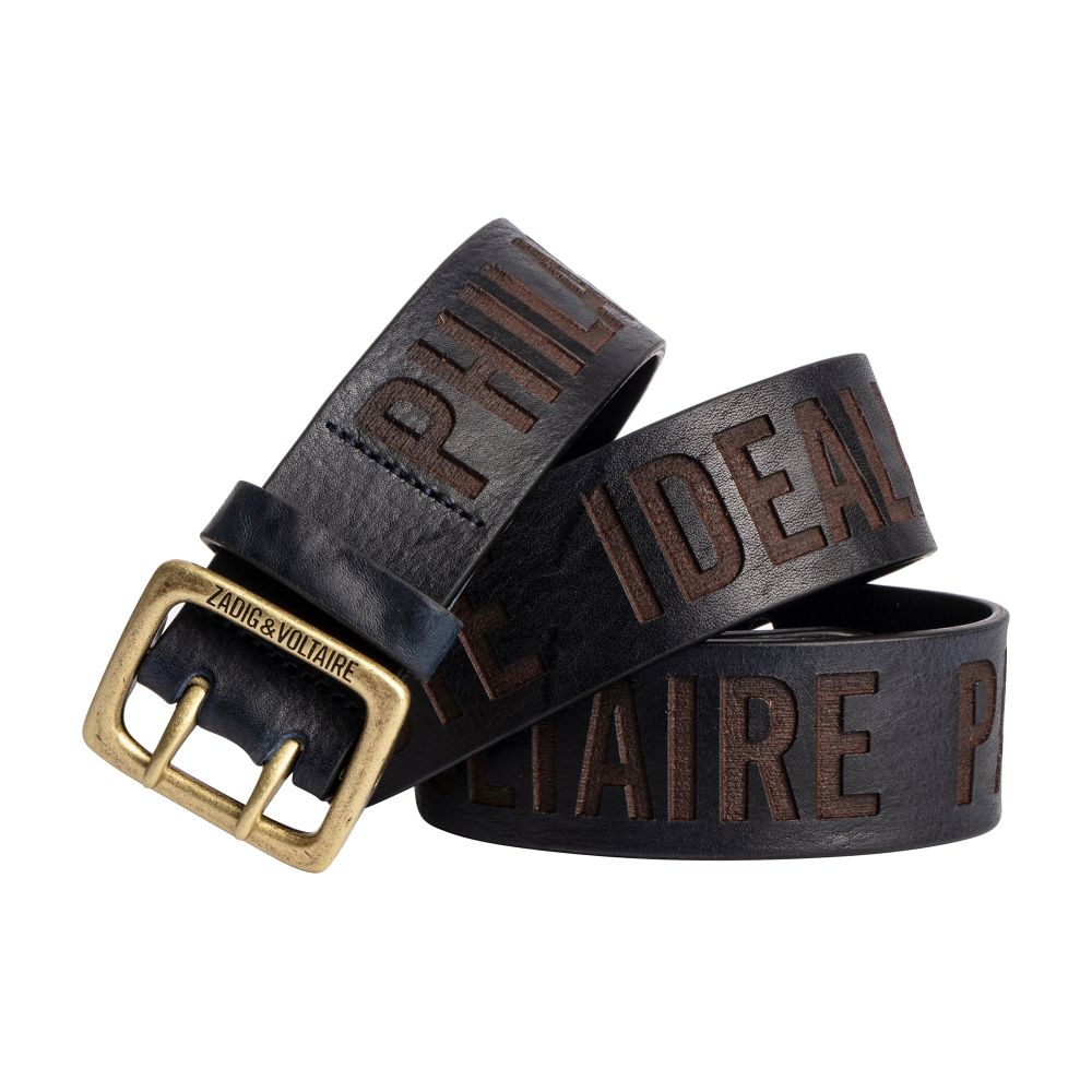 Zadig & Voltaire Buckley Stamp Belt Leather