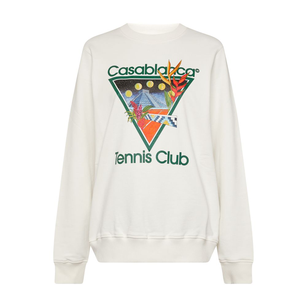 Casablanca Tennis club icon printed sweatshirt