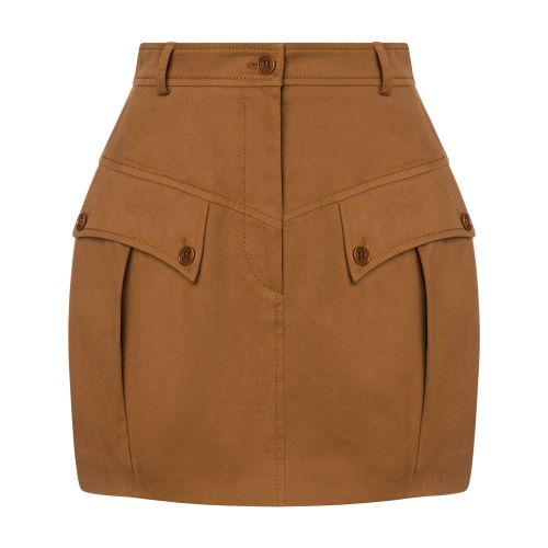 Alberta Ferretti Stretch gabardine mini skirt