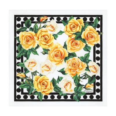 Dolce & Gabbana Poppy-print twill foulard (50 x 50)