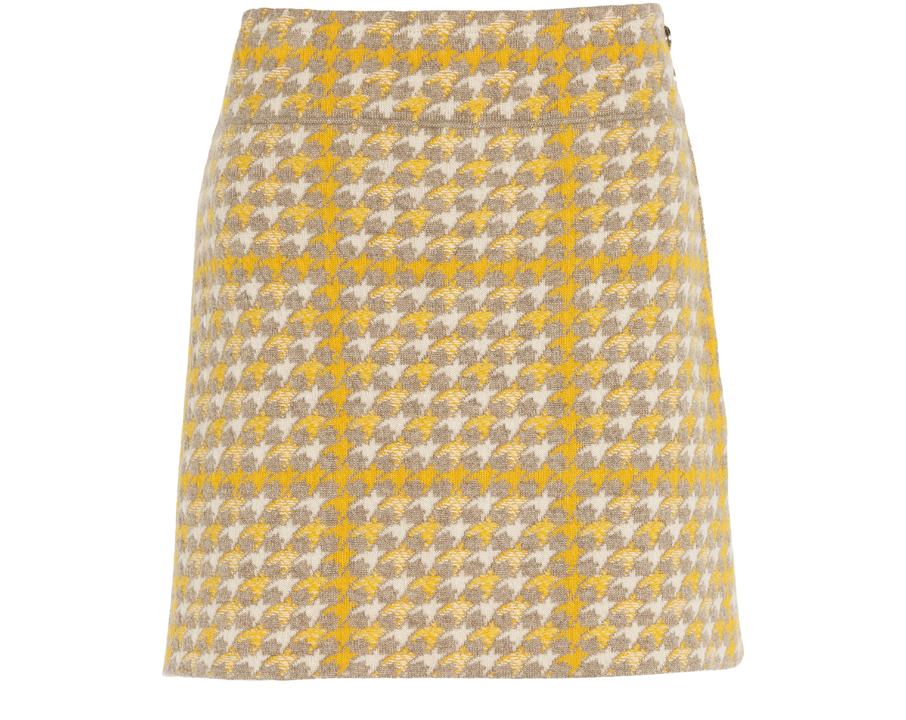 Barrie Cashmere and wool skirt with houndstooth pattern