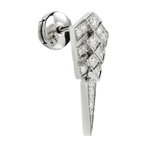  Stairway small diamond & silver earring