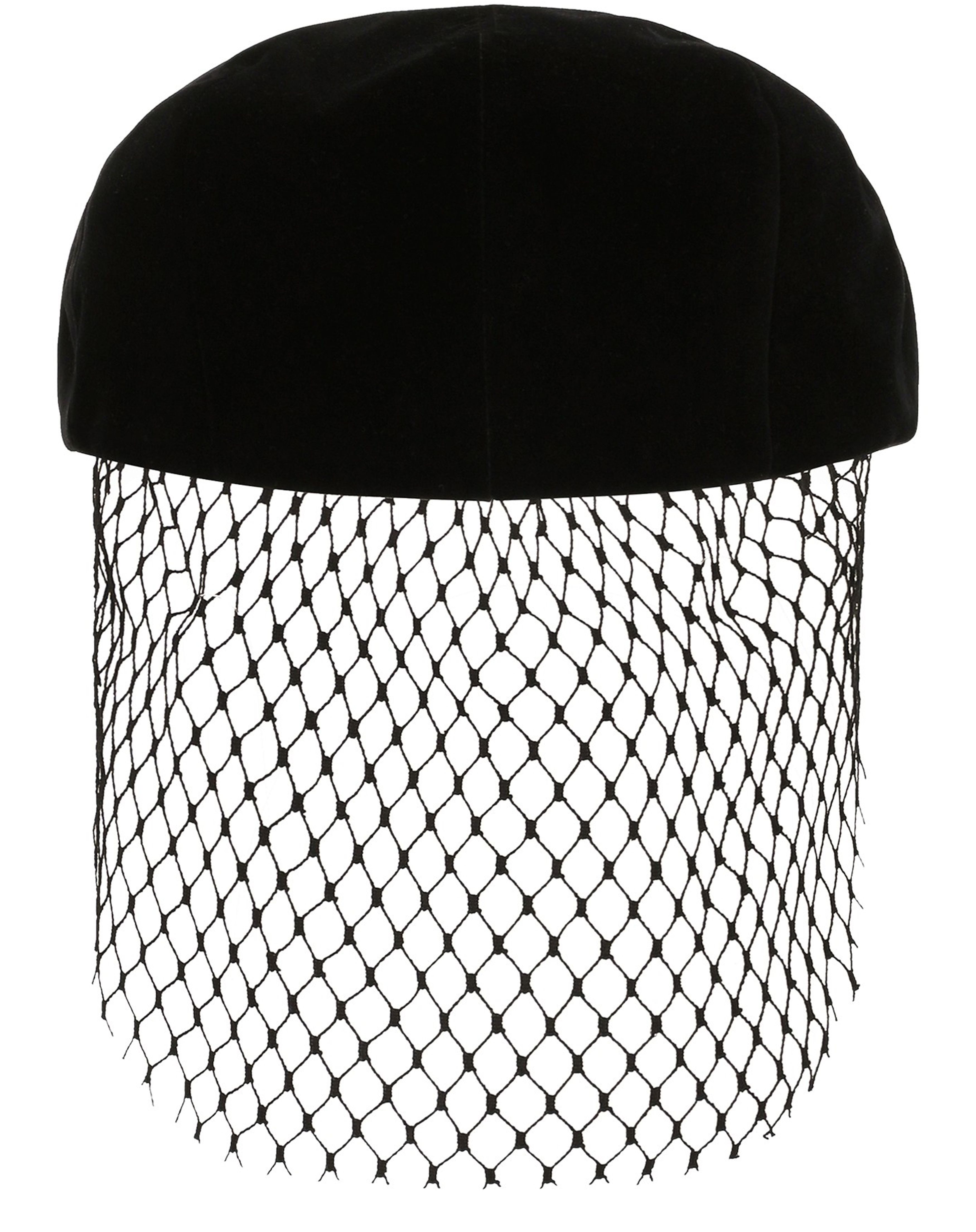 Dolce & Gabbana Velvet flat cap with veil