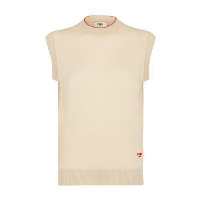 FENDI Sleeveless crew-neck jumper