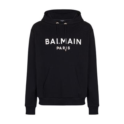 Balmain Balmain logo printed cotton hoodie