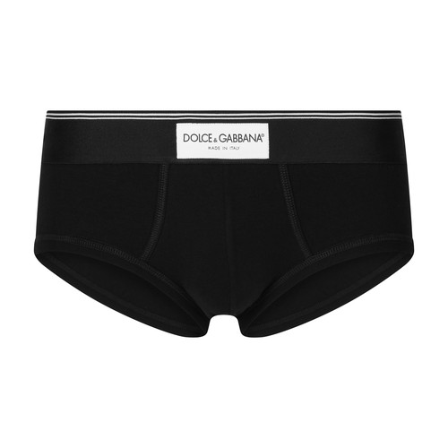 Dolce & Gabbana Two-way-stretch cotton Brando briefs with patch