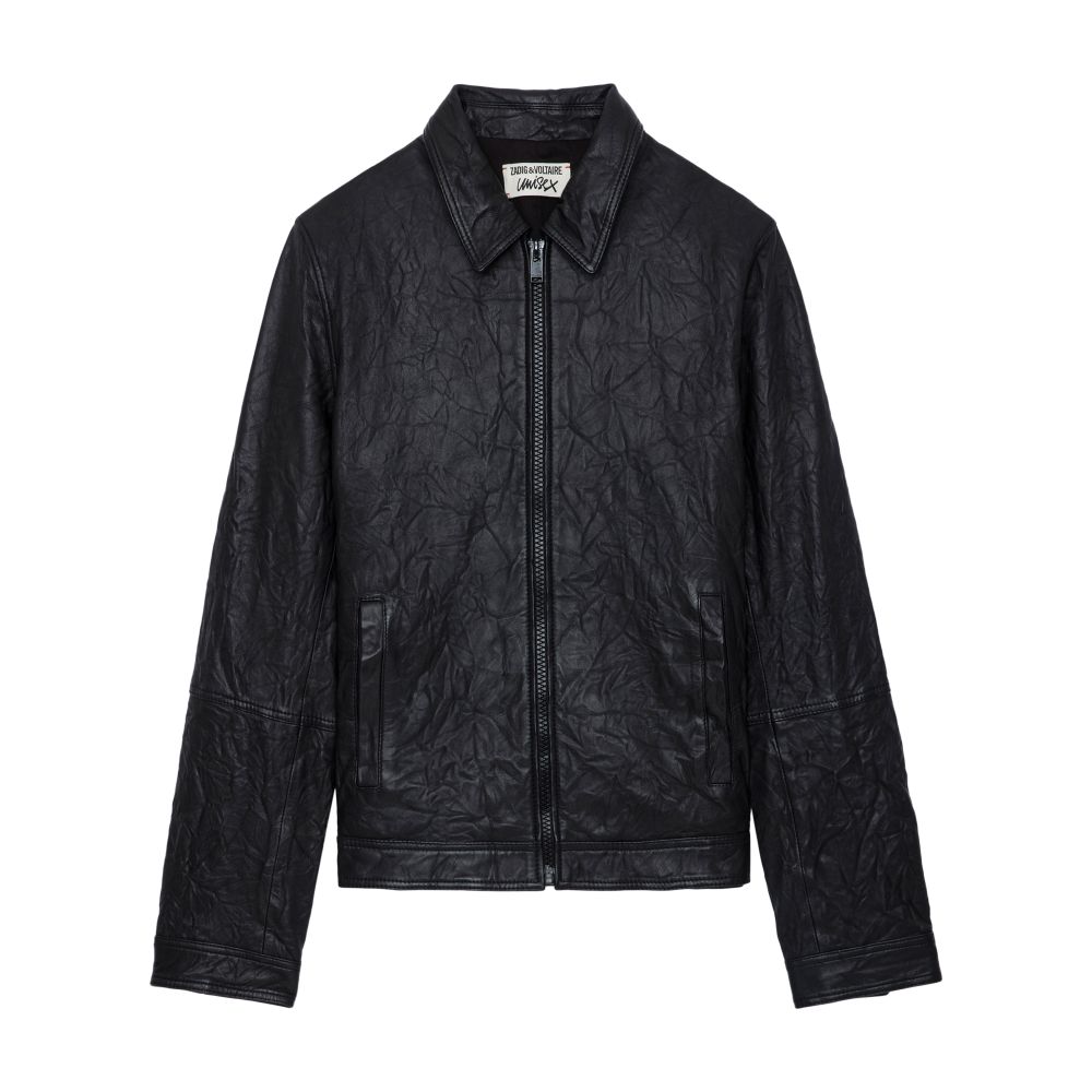 Zadig & Voltaire Lasso crinkled leather jacket