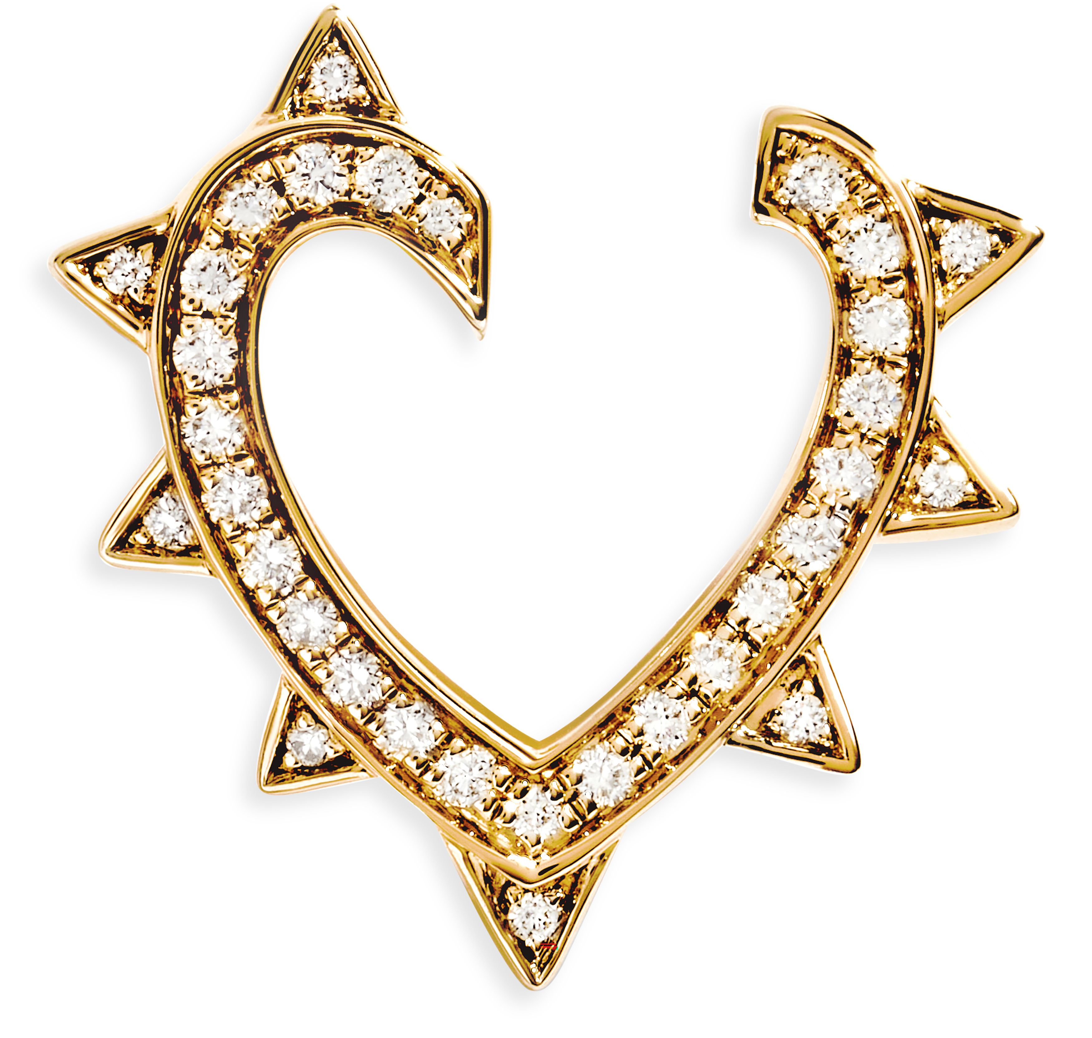  Caur Rockaway yellow gold and diamond earring
