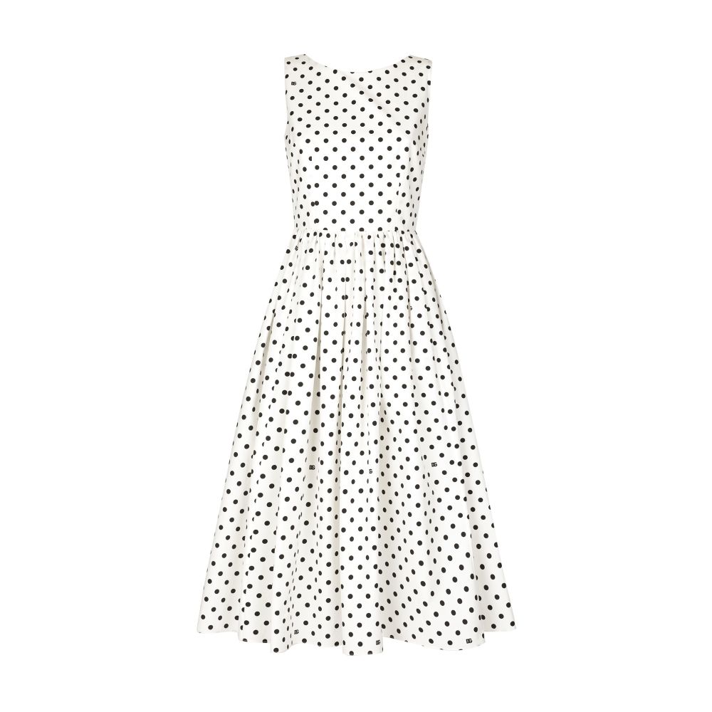 Dolce & Gabbana Polka-dot calf-length circle dress
