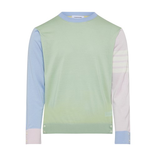 Thom Browne 4-Bar fun mix classic crew neck sweater