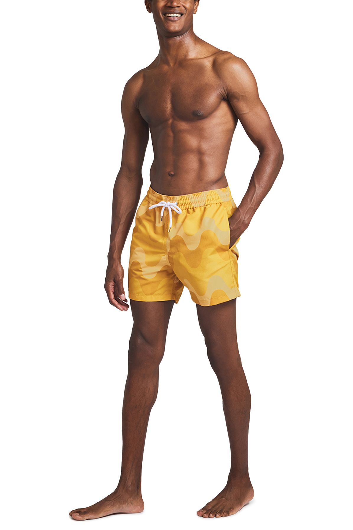 Frescobol Carioca Sport swim shorts copacabana grade print