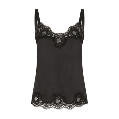 Dolce & Gabbana Satin lingerie top with lace