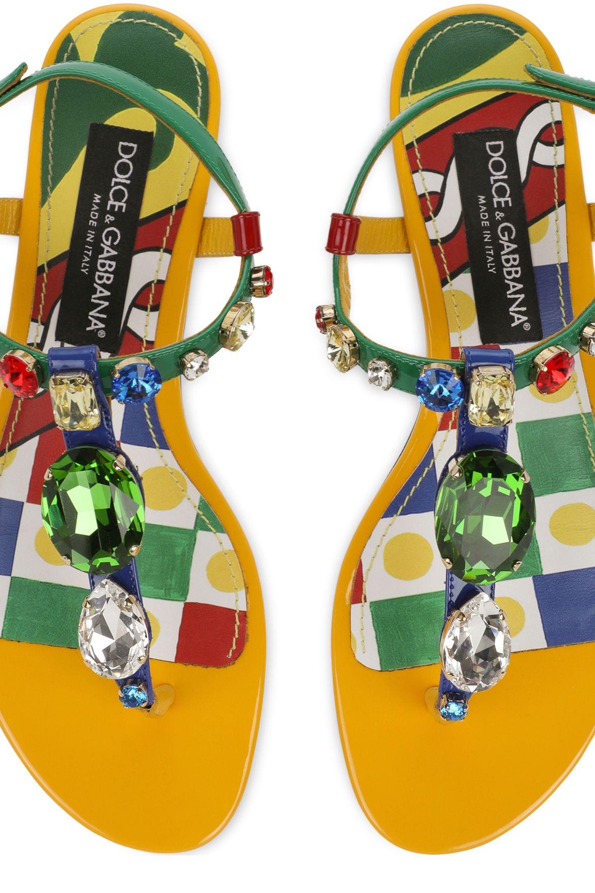 Dolce & Gabbana Patent Leather Flip Flops